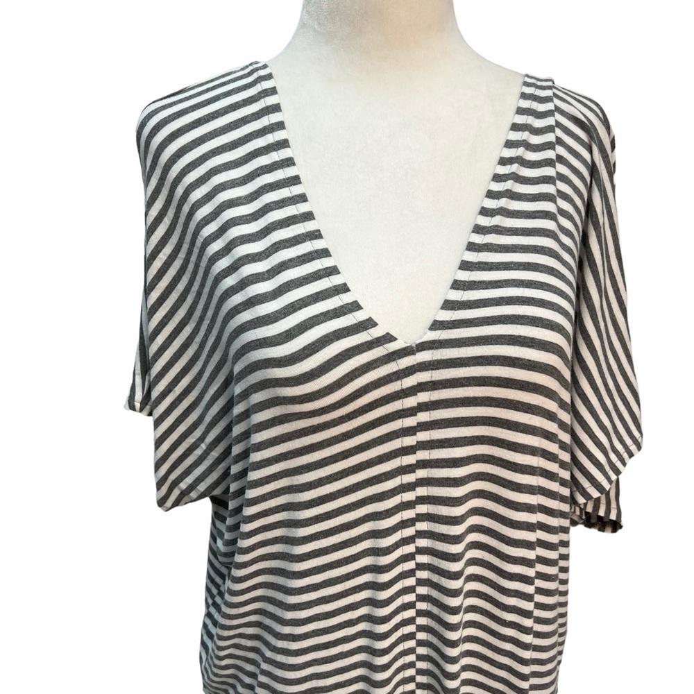 PRESS Striped Midi Dress V-Neck Jersey Size XS - Picture 4 of 11